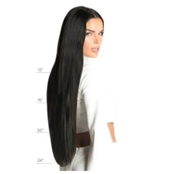 Halocouture Hair Extensions 16 Inches #112 Warm Blonde w Highlights - Picture 14 of 14